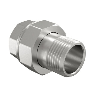 Американка  1" г/ш прямая латунь никель LD (12)