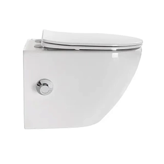 Унитаз подвесной Belbagno "UNO"с функцией биде и сидением  BB3105CHR-BS/SC