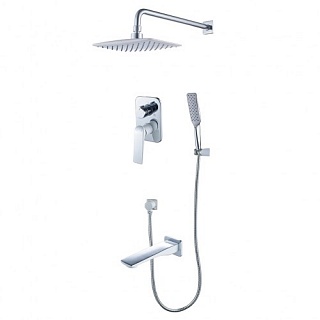 Душевая система "ALLEGRO" (LM5922СW) встраиваемый с 2-мя лейками+излив LEMARK