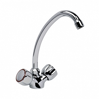 Смеситель д/кухни DORIA Г-обр.излив 17см  керамика 1/2  022D ARGO 09984