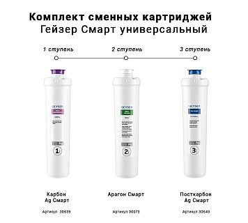 Комплект картриджей Гейзер для СМАРТ универсальный 50094