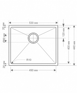 Мойка нерж врезная  Seaman ECO Marino SME-530