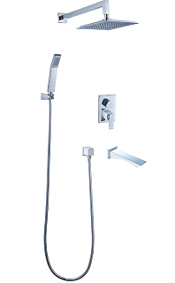 Душевая система "CONTEST" (LM5822CW)  встраиваемый с 2-мя лейками+излив LEMARK  АКЦИЯ!