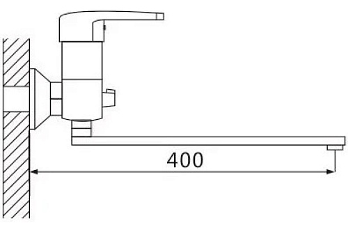 Смеситель д/ванны SHEVANIK белый/хром S5022F