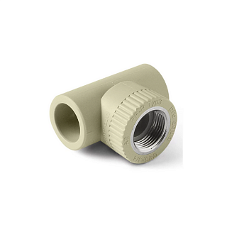 Тройник 20*3/4"вн.рез. серый (10/100) ПРО АКВА (PA24010РG)