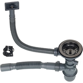 Мойка нерж врезная  MELANA 80х45  (3,0/220) графит ProfLine 2-я чаша (S8045HB)