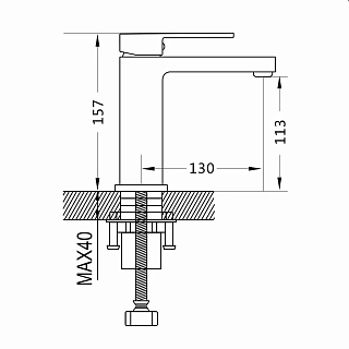 Смеситель д/раковины SHEVANIK хром S9601