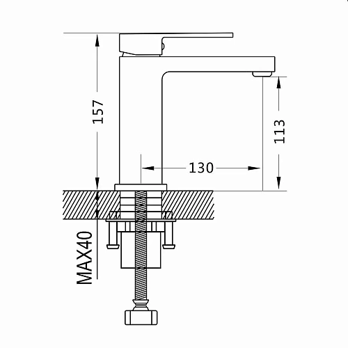 Смеситель д/раковины SHEVANIK хром S9601