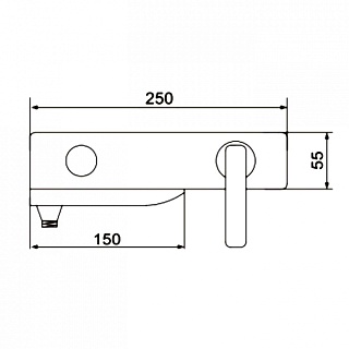 Смеситель д/ванны к/н  ROSE хром R2702