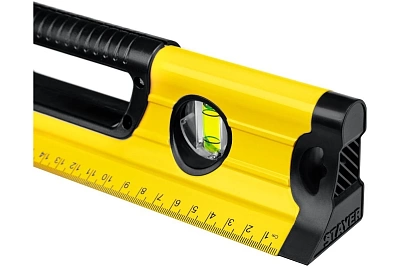 Уровень STAYER GRADIENT 600мм, 5 в 1 усиленный корпус с выемкой для труб, глазки с уклоном Professional (34730-060_z02)