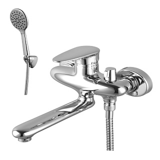 Смеситель д/ванны "STATUS" (LM4414C) короткий излив поворотный LEMARK  