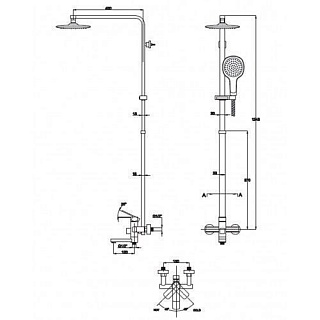 Душ. система KAISER Sonat квадрат (37182)