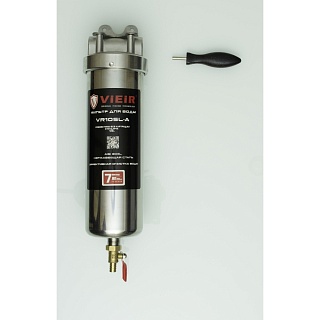 Колба для горячей воды Slim 10"  Vier 1/2" магистральный фильтр VR10SL-A 