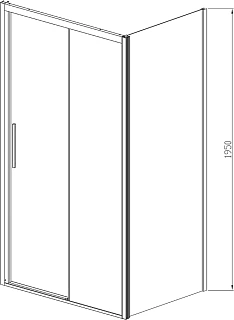 Ограждение душевое VINCEA Soft 1200*900 черный/прозрачное 6мм Easy Clean  VSR-3SO9012CLB (VDS-3SO120CLB+VSG-3SO900CLB)