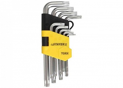 Ключи имбусовые короткие STAYER MASTER 9шт TX(2-10мм) (2743-H9)