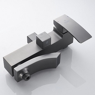 Душ. система ROSE с изливом оружейная сталь R1556T