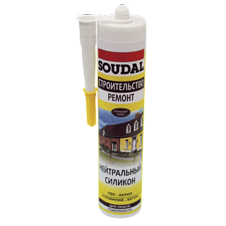Герметик "SOUDAL-нейтральный" бел 280мл.(15) (105884) АКЦИЯ