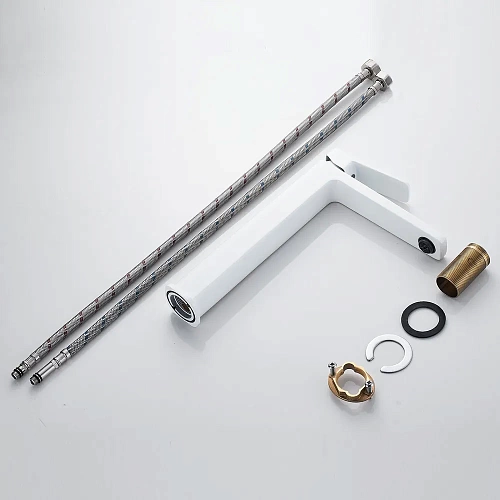 Смеситель д/раковины SHEVANIK высокий белый мат. S9911C