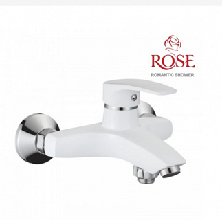 Смеситель д/ванны к/н  SHEVANIK белый/хром S5002F