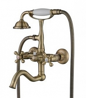 Смес д/ванны к/н Kaiser Carlson Style крест бронза (44422-1)