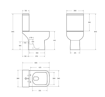 Унитаз-комп Belbagno "AURORA" безободк.(BB8604CPR/SC+BB8604T)