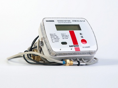 Теплосчетчик Берилл СТЭУ 41.15-1,5-2-К2-Т2-N (визуал.счит.)Ду15 L=110мм Q=1,5м3/ч на обратку(Итэлма)