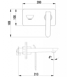 Смеситель д/умывальника "MELANGE" (4926CW) встраиваемый  хром/белый LEMARK (4) 