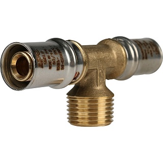 Тройник-переходник с наружной резьбой 16х1/2"х16 SFP-0008-161216 STOUT