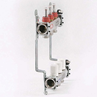 Коллектор нерж. с расходомерами 1"х3/4" на  3 выхода (450I4303.R) Uni-Fitt 