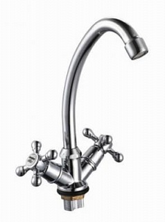 Смеситель д/кухни G-lauf (JMX4-A605) крест кер.с гайкой В КОРОБКЕ 2штуки (без подводки) 