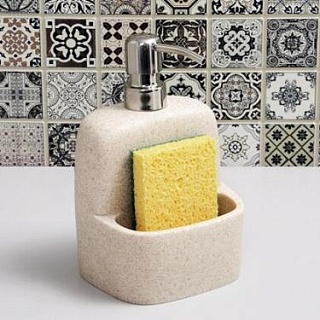 Дозатор жидкого мыла с емкостью для губки К-8499  WasserKRAFT