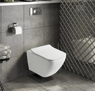 Унитаз подвесной Cerutti SPA "NEMO Aria PP" безободковый сид.пластик м/лифт CT9753  АКЦИЯ!!