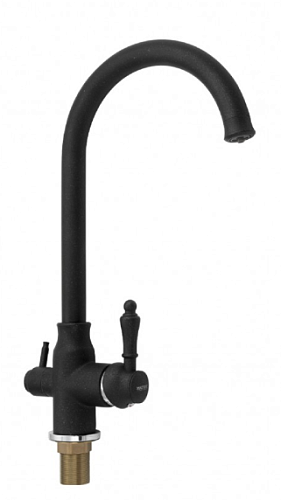 MAGNUS Смеситель д/кухни, ЧЕРНЫЙ, под фильтр, латунь код 8241 снят с производства