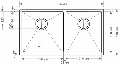 Кухонная мойка Seaman Eco Marino SME-805R