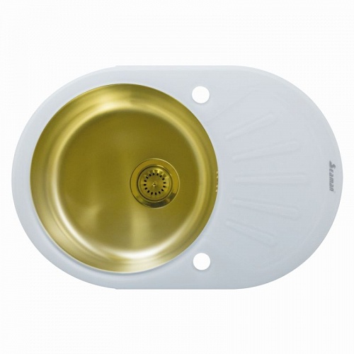 Кухонная мойка Seaman Eco Glass SMG-730W Gold (PVD)