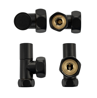 Вентиль угловой для П/С 1х3/4 г-г черный САНАКС 398ч