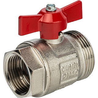 Комплект прямых шаровых кранов 1" с термометром SMS-1000-030001 Stout