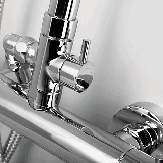 Душевой комплект с термостатическим смесителем "Thermo" (A13302)   WasserKraft