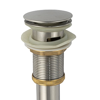 Донный клапан MAGNUS САТИН автомат с переливом, нерж.ст.  (0602)