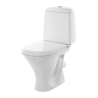 Унитаз-компакт "АТТИКА" (ЛЮКС/комфорт) белый сид.термопласт мет.креп. (Самара)
