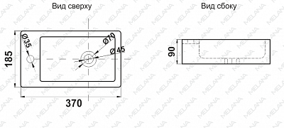 Умывальник фигурный 7782В MELANA