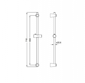Стойка д/душа IDDIS без мыльницы 710мм А31552