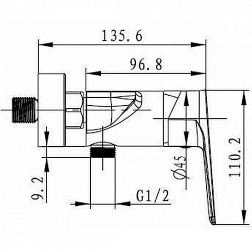 Смес д/душа Atrio белый-хром (60077)