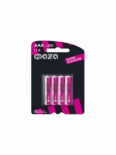 Батарейка ААА (мизинчик) алкалиновая ФАZА