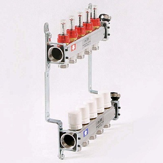 Коллектор нерж. с расходомерами 1"х3/4" на  5 выхода (450I4305(R) Uni-Fitt 
