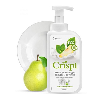 Средство д/мытья посуды CRISPI Пенка, груша/базилик 550мл 125455 Grass АКЦИЯ
