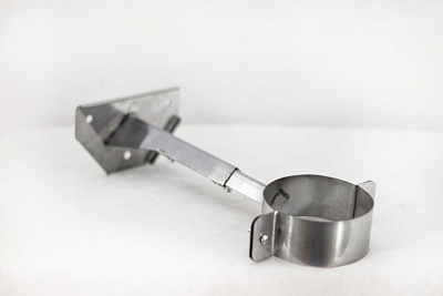 Телескопический стеновой кронштейн — 350 — L-200(100) - 380 мм — нерж 1,5 мм