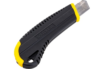 Нож STAYER "KS-18" с винтовым фиксатором. лезв.18мм (09161_z01)