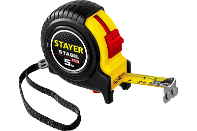 Рулетка 5м  х 19 мм с двухсторонней шкалой, STAYER Stabil Professional  (34131-05_z02)
