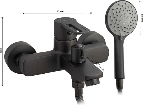 CONSUL Смеситель д/ванны к/н  ГРАФИТ (8910)